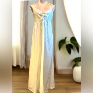 ASOS Maxi White Prairie Dress 6 
White Cotton Spaghetti Straps Beach Festival